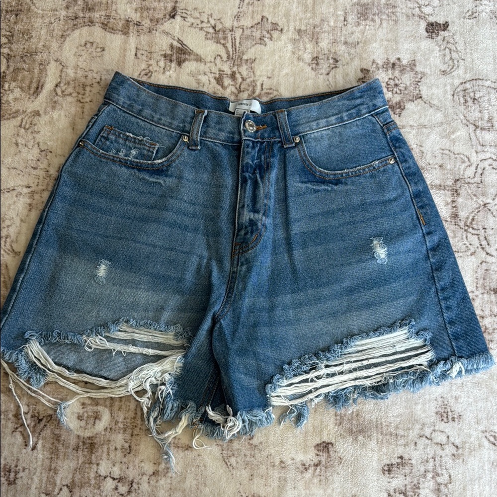 Denim Distressed Women Shorts